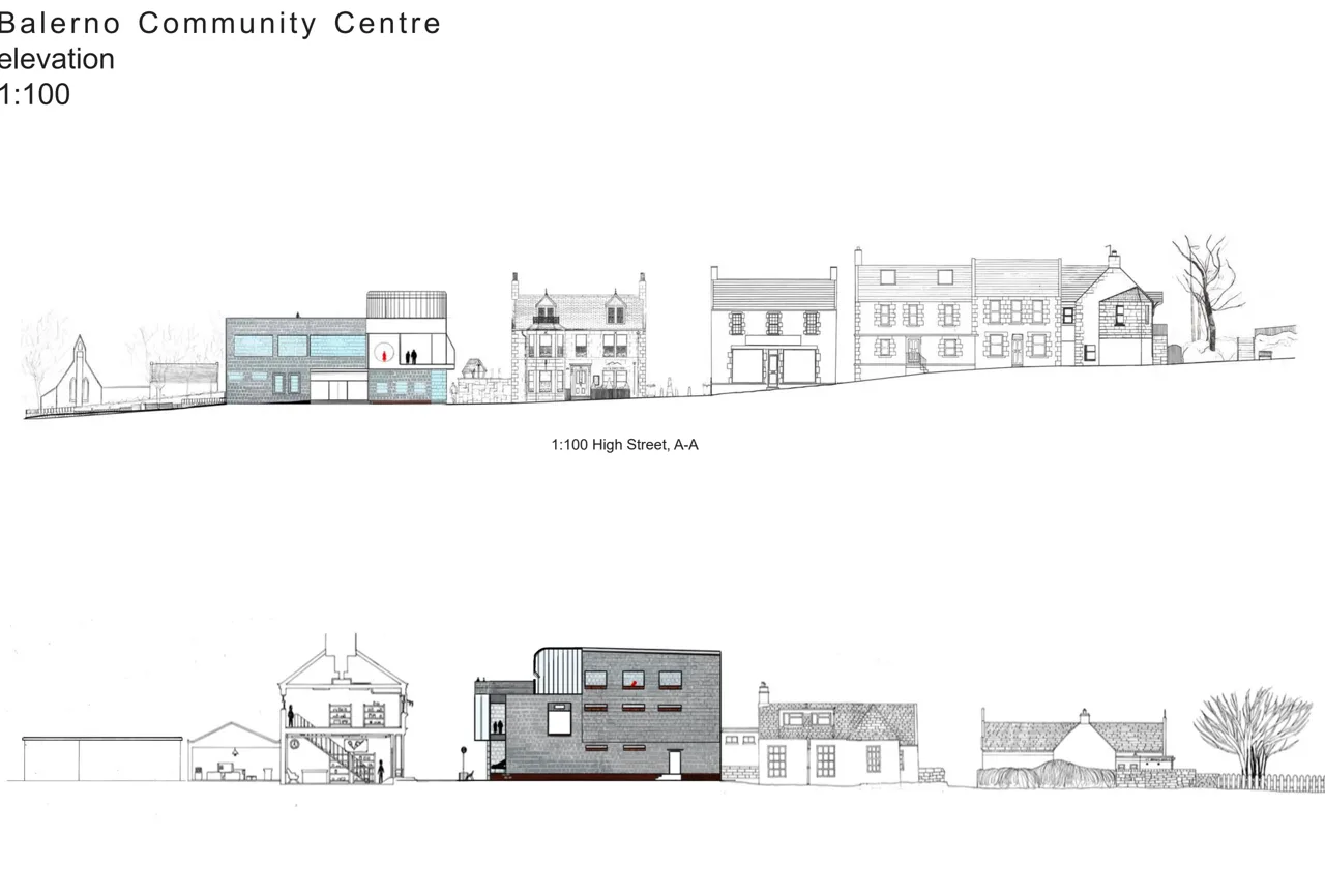 高街与巷道立面,将新方案放回小镇的建筑尺度。 / High Street and alley elevations set the proposal within the scale of the village.